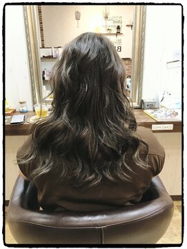 リン ヘアファクトリー アンド アイラッシュサロン(RIN) 艶グレージュブラウン＋ロングゆるウェーブ