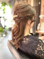 ヌーベルヴァーグ(Nouvelle Vague)&nbsp;ハーフアップ 結婚式ハーフアップ ゆるふわ 花嫁