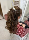 ハーフアップ