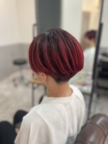 ヘアサロン レリー(hair salon relie)&nbsp;【ブリーチあり】チェリーレッドカラー×ショート　relie