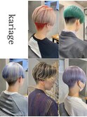 刈り上げハンサムショートマッシュショートケアブリーチ