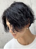 波巻きパーマメンズパーマメンズヘアツーブロックツイストパーマ