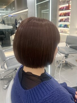 アールプラスヘアサロン(ar+ hair salon) ラベンダー　ベージュ　× ミニボブ