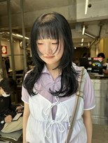 ノラ シブヤ(NORA)&nbsp;【木原】レイヤーカット、ブルーブラック、顔まわりカット