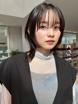 ミンクス渋谷スマートサロン(MINX shibuya smart salon)&nbsp;シアーカラー ショート 姫カット ダークアッシュ 魅力倍増カール