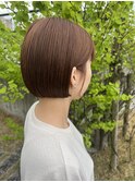 縮毛矯正×オレンジブラウン