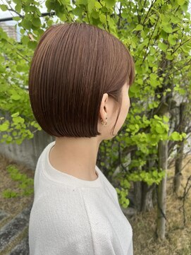 オリガミ 北佐古(ORIGAMI) 縮毛矯正×オレンジブラウン