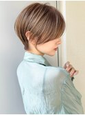 ショートボブ髪型20代30代前髪あり前髪なし面長丸顔【荒牧】AY