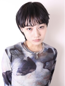 ヨファヘアー 岡本店(YOFA hair) 似合わせ姫カット前髪カールシアーカラーショート0605