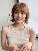 前髪 アンブレラカラー こなれミディ イメチェン ウェーブパーマ