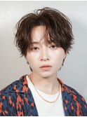 ダークアッシュ／韓国マッシュ/ニュアンスパーマ［池袋駅/men's]