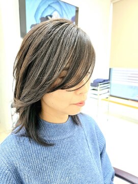 メタ(META) セミロングの長さの韓国系ワンホンレイヤースタイル♪