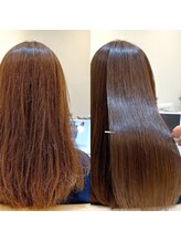 髪に優しく、自然な美しさを叶える縮毛矯正と酸性ストレートを得意としてます。