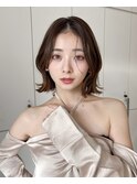 ウェーブミディアム似合わせカットメルティカラーボブ/原宿