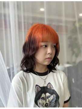 カラ ヘアーサロン(Kala Hair Salon) オレンジ/ルーツカラー/デザイン