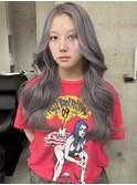 mayu//透明感シルバーグレーワンホングレージュブリーチ