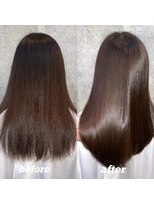 ユアーズ ヘア 恵比寿本店(youres hair)&nbsp;髪質改善トリートメントで叶う美髪ストレート　艶髪　前髪
