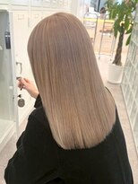 サンクマーケット 渋谷(cinq MARKET) 渋谷ブリーチカラーミディアムレイヤーミルクティーベージュ30代