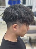 宇都宮メンズカットメンズパーマmen's波巻きパーマツイスパ眉毛