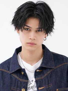 MEN'S HAIR BLEACHi 四日市店【メンズ ヘア ブリーチ】 《BLEACHi》ウェーブセンターパート【numberA.×BLEACHi】