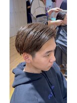 アヴァンス 天王寺店(AVANCE.) かきあげアップバング×柔らかブラウンベージュ