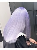 18211髪質改善ダークパープルラベンダーセミロングレイヤー