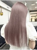 ピンクラベンダーグレージュミルクティーピンクケアブリーチ