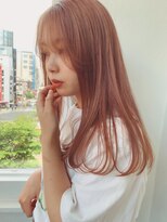 オーリーエトワ 御器所(oorry.etwa)&nbsp;ピンクベージュの顔まわりレイヤーロング