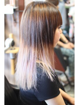 オーバーキャプテンネイキッド(OVER CAPTAIN NAKED) 3トーンピンクグラデカラー（グラデセミロング）