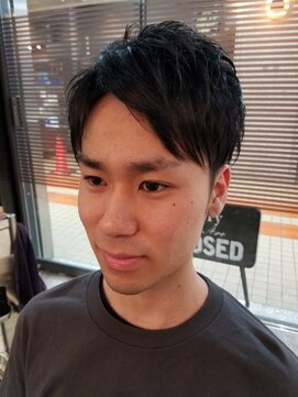 ライール ザ バーバー(Lair the barber) ツヤ・束感を意識したツーブロックマッシュ