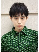 黒髪ベビーバングソフトカールショート 0301