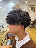 【曽我尾真生】波巻きパーマ/メンズパーマ/マッシュパーマ