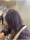 パープルカラー［ブリーチ/ケアブリーチ/ハイトーン］長橋
