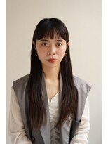 ムク 甲府(muku.)&nbsp;ミディアムヘア/斜めバング/グレージュカラー/甲府駅