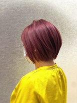ルシードスタイルサワ(LUCIDO STYLE sawa)&nbsp;大人可愛い小顔ショートボブモーブピンク立体感ひし形