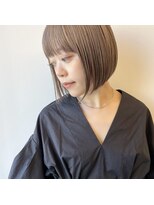 オレンジ(orange)&nbsp;【大嶋】ベージュ×パツッとボブ