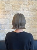 大人かわいい切りっぱなしボブ×ハイトーンカラー#2