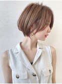 丸みショートボブ /髪質改善 /メルティカラーハイライト