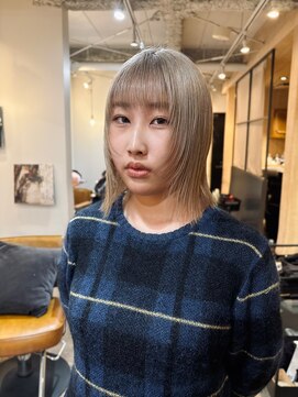 ルアウ レコーズ(LUAU records) 【LUAU records Osaka/arisa】くすみベージュボブ