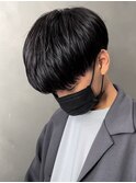 黒髪マッシュナチュラルマッシュメンズヘア韓国ツーブロック