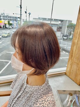 グランデュール 東静岡池田店(GRANDEUR) 東静岡ショートボブくびれショートイルミナカラー顔周りレイヤー