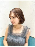 くびれヘア/顔周り/韓国/ボブ/レイヤーカット/前髪/カラー/立川