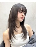 ロングウルフザクザクレイヤーカットハッシュカット