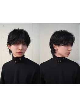 ルーズな空気感と上品さのあるアンニュイパーマで冬装いにイメチェン[表参道青山/ダブルカラー/ハイライト]