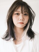 シエ バイ ケンジ 湘南台(sie by KENJE)&nbsp;【顔まわりインナーカラー】モカブラウン×ホワイトバイオレット