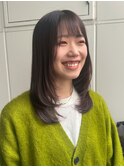 黒髪質改善ココアベージュ小顔レイヤーオリーブグレーハッシュ