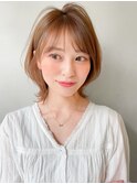 外ハネボブくせ毛風カールこなれヘアナチュラルカール艶感