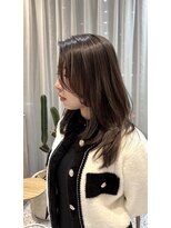 オン キャナルシティ博多前店(on) 髪ドクター吉井/ミディアムレイヤー/チャコールブラウン/30代