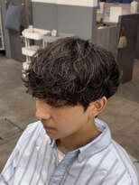 ノイセルヘアー(Noisyle Men's hair) リバースセンターパート/ニュアンスパーマ/ダウンバング/MEN'S◎