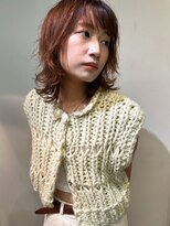 ヴヴ(Bub)&nbsp;ミディアム ニュアンスパーマ 外ハネレイヤー ピンクベージュ